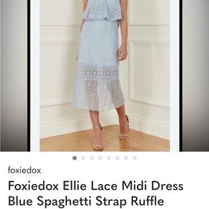 Foxiedox Light Gray Lace Overlay Dress